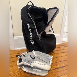 Easton Black Backpack & Rawlings 12'' Girls' Highlight Series Softball Glove